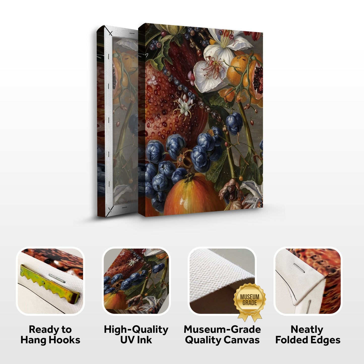 Baroque Bounty Classic Floral Still Life Canvas Art