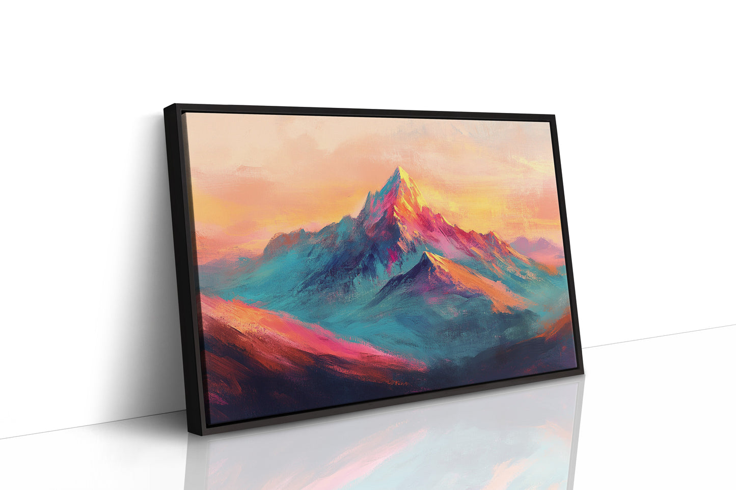 Vibrant Sunset Mountain Landscape Print