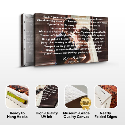 Personalized Wedding Song Canvas Sign