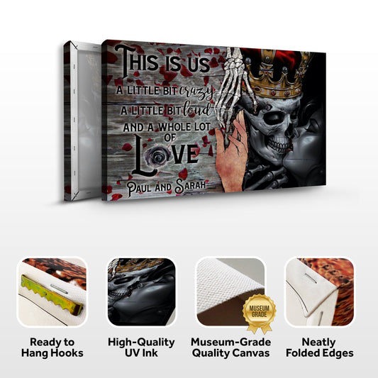 This Is Us Gothic Couple Personalized Canvas Sign