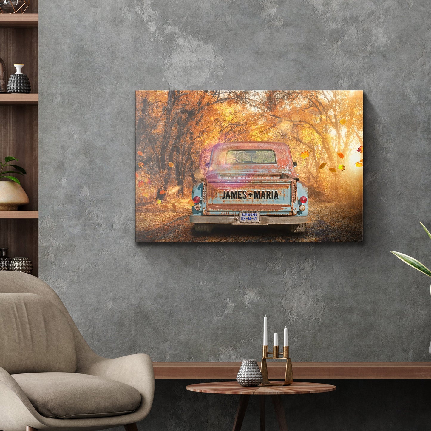 Rustic Vintage Truck Canvas Wall Art