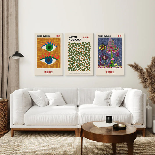 Modern Exhibition Wall Art Set of 3 Museum Prints