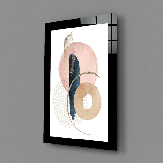 Blush Bronze Abstract Glass Wall Art