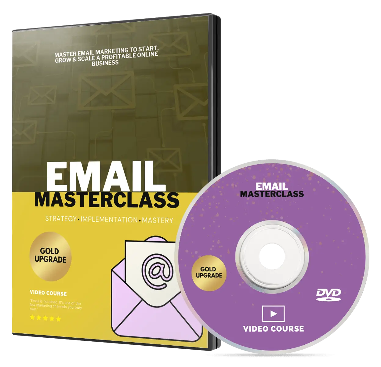 Email Masterclass DVD and cover on a white background