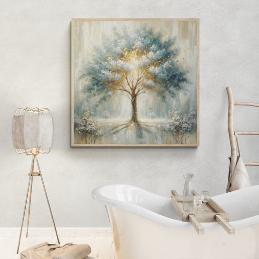 Ethereal Arboretum Mystical Tree Canvas Wall Art