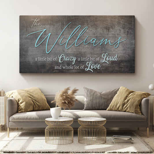 Personalized Family Name Canvas Wall Art