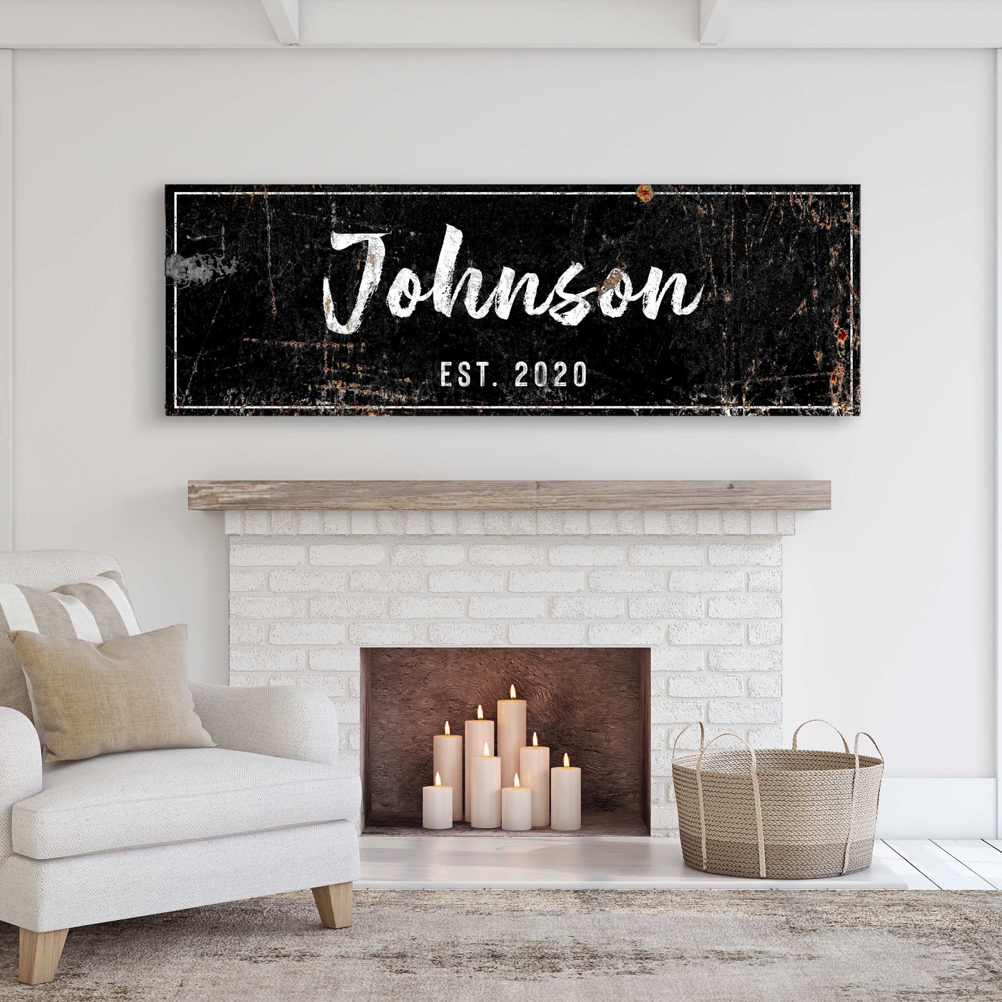 Personalized Family Name Canvas Sign