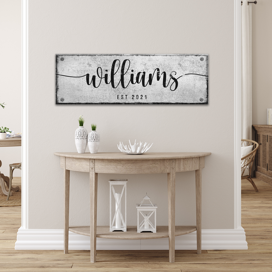 Special Family Personalized Canvas Sign
