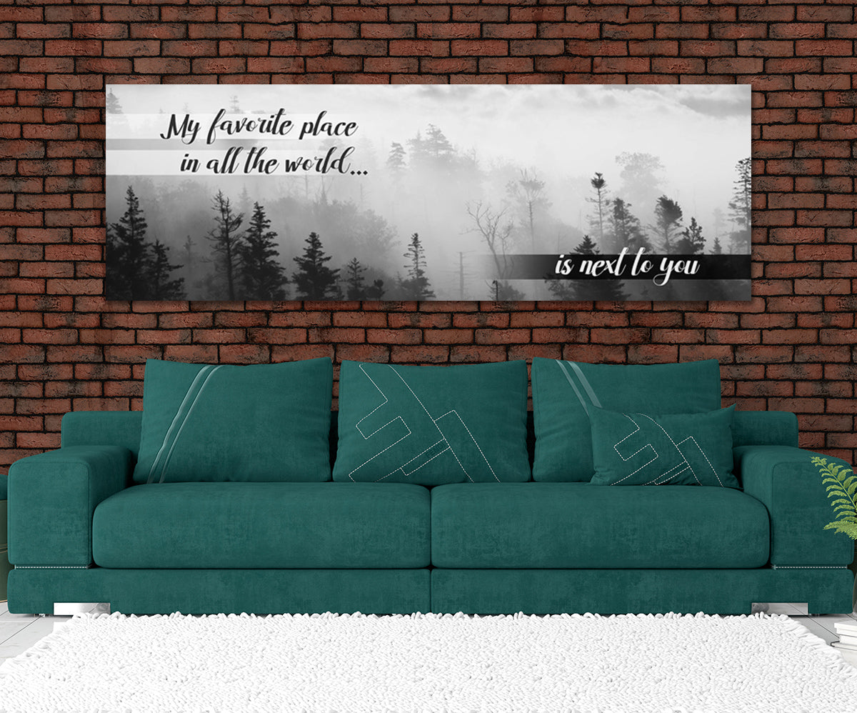My Favorite Place In All The World Is Next To You Canvas Wall Art