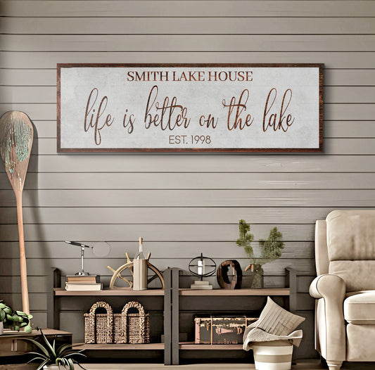 Life Is Better on the Lake Canvas Wall Art