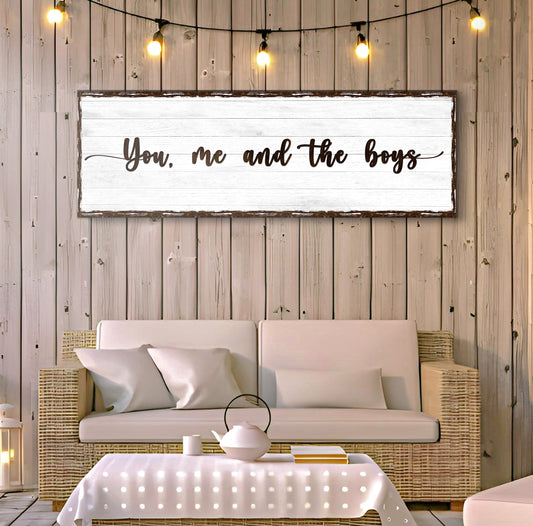 You Me And The Boys Family Canvas Wall Art