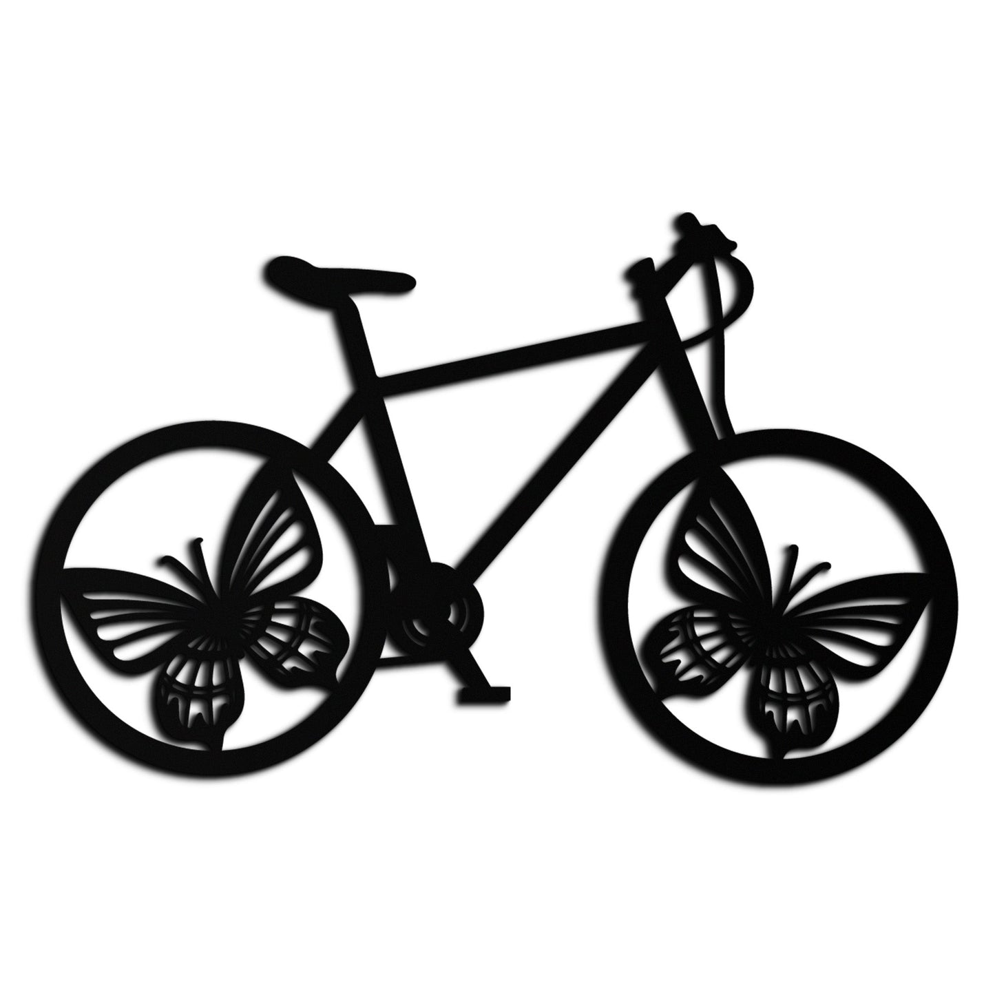 Butterfly Wheel Bicycle Metal Wall Art