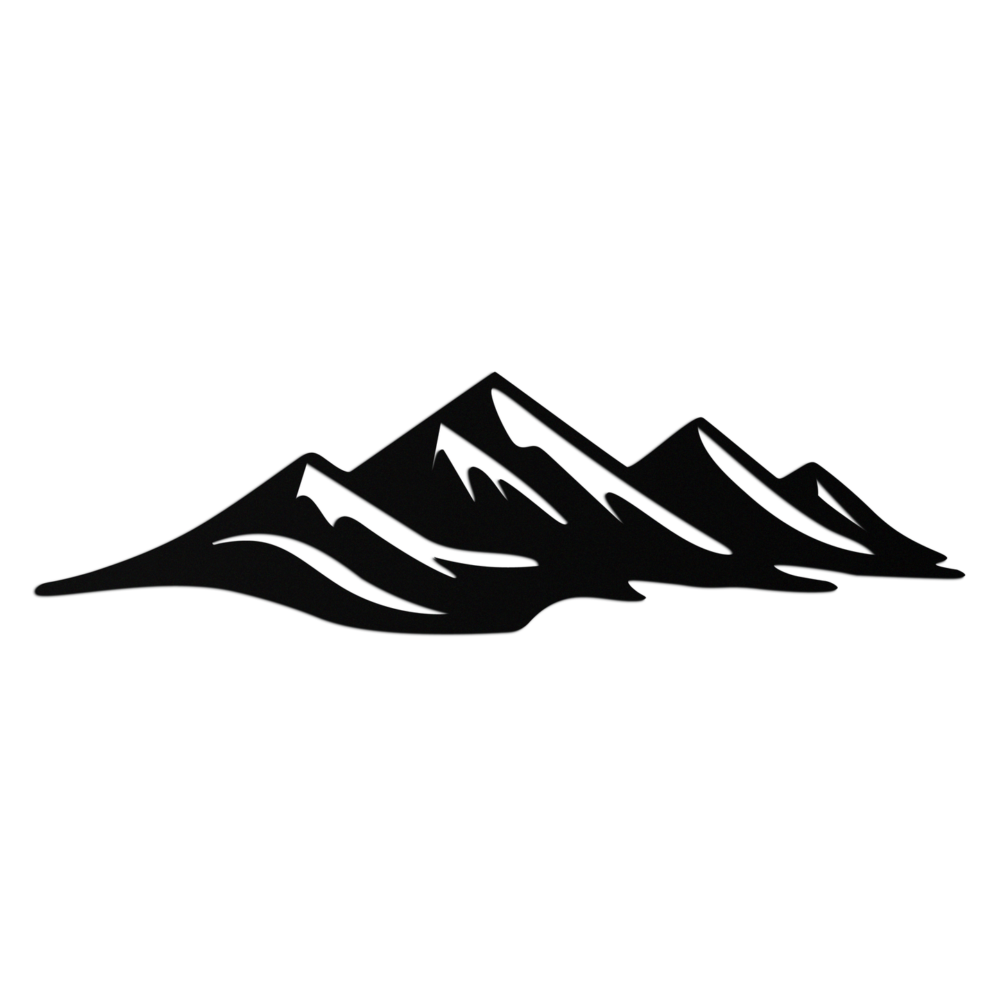 Mountain Silhouette Horizontal Metal Wall Art