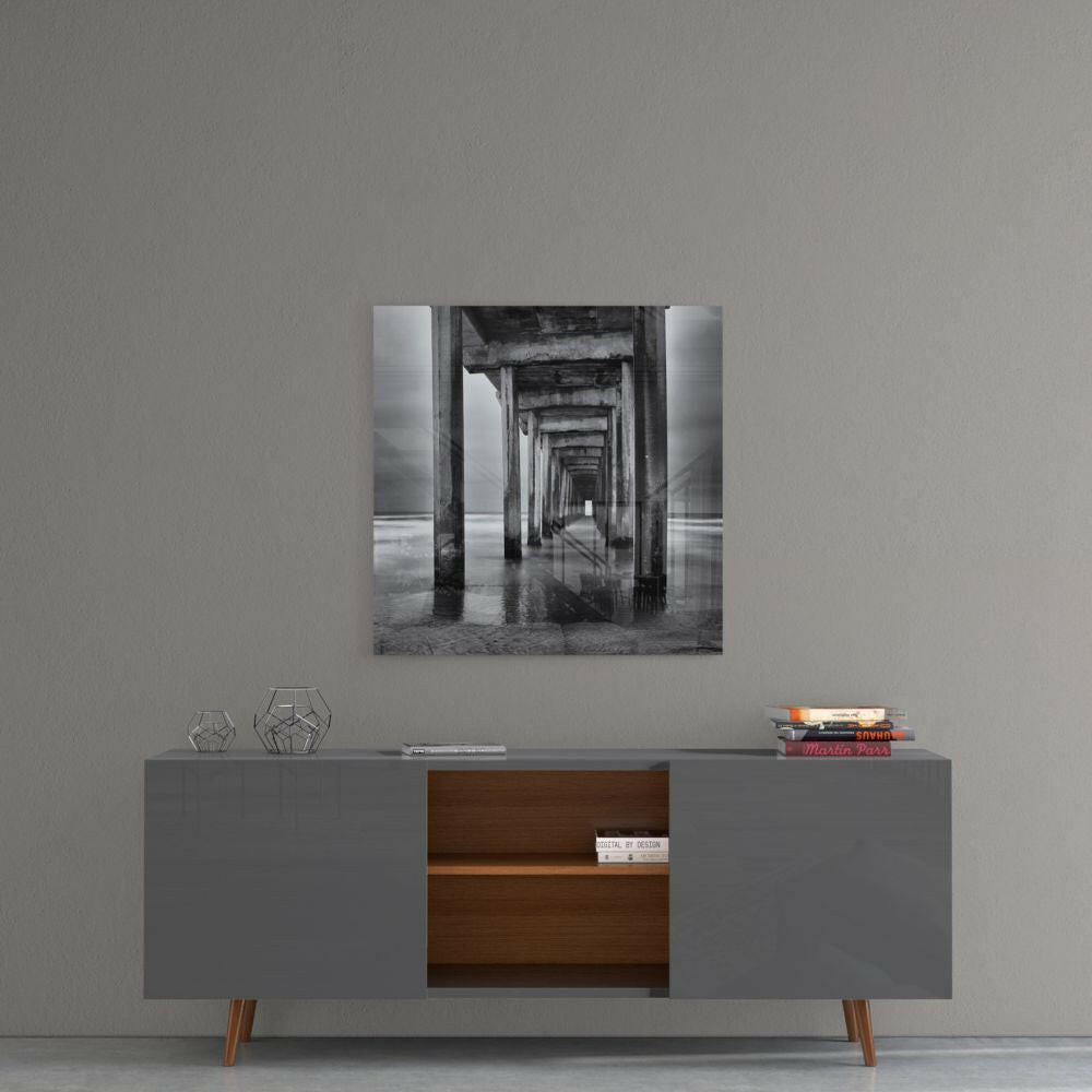 Under Pier Arches Glass Wall Art
