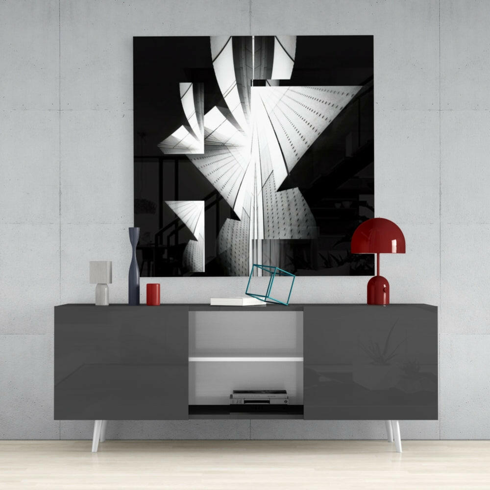City Abstract Glass Wall Art