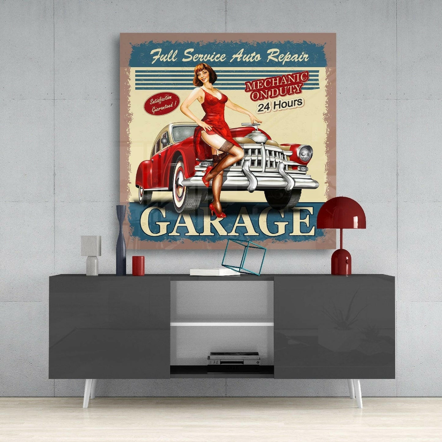 Retro Glass Wall Art