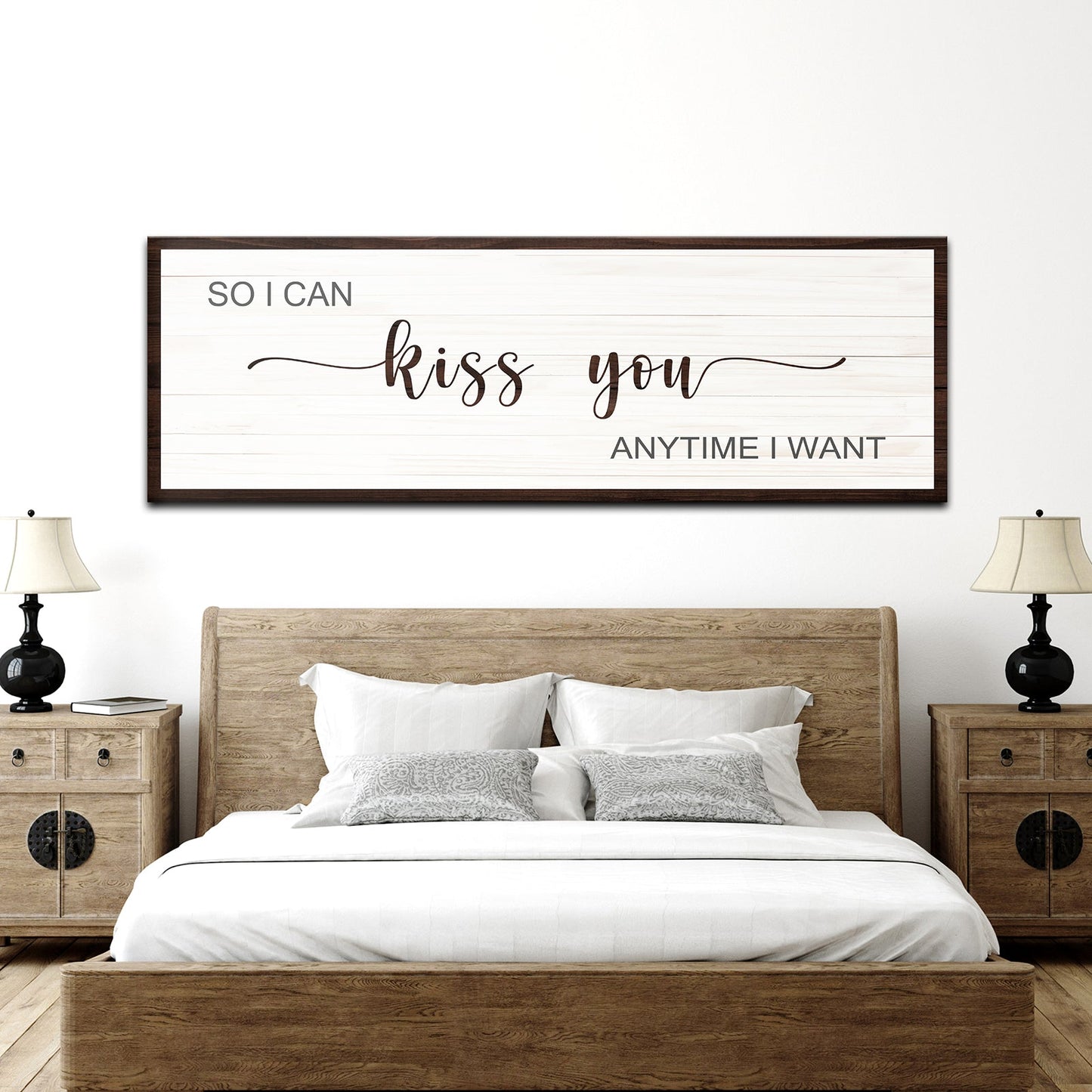 So I Can Kiss You Anytime Couple Canvas Sign