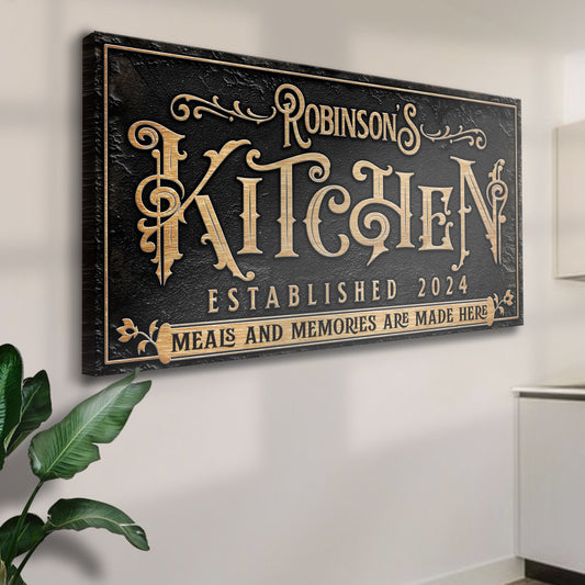 Kitchen Canvas Wall Art Sign