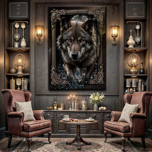 3D Wolf Canvas Wall Decor