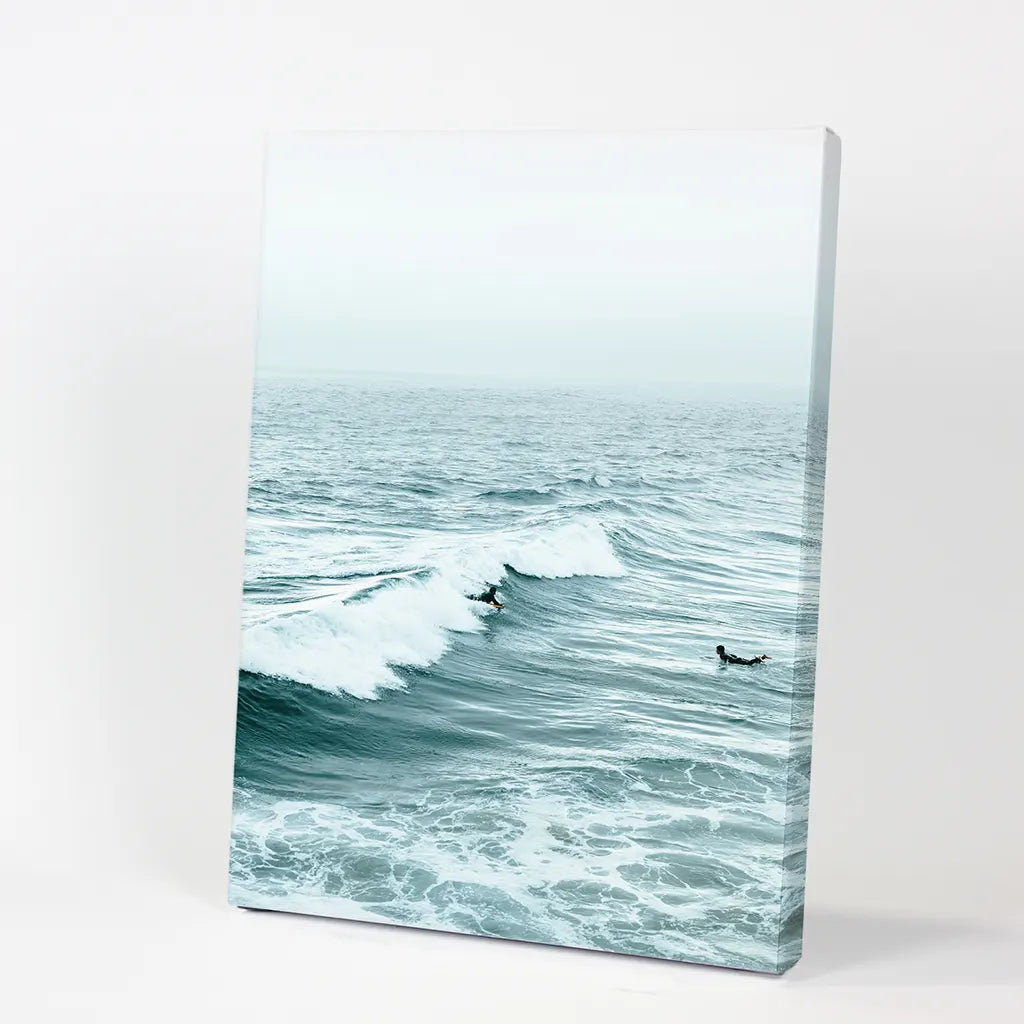 Large Blue Ocean Waves Wall Art Print, Coastal Decor