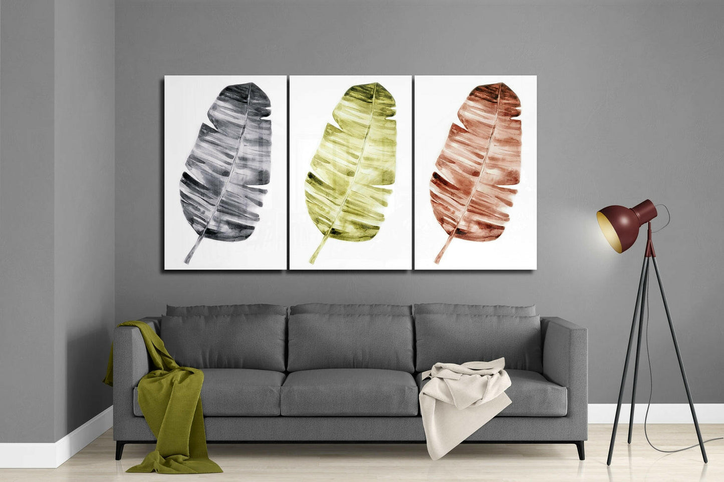 Leaves Glass Wall Art