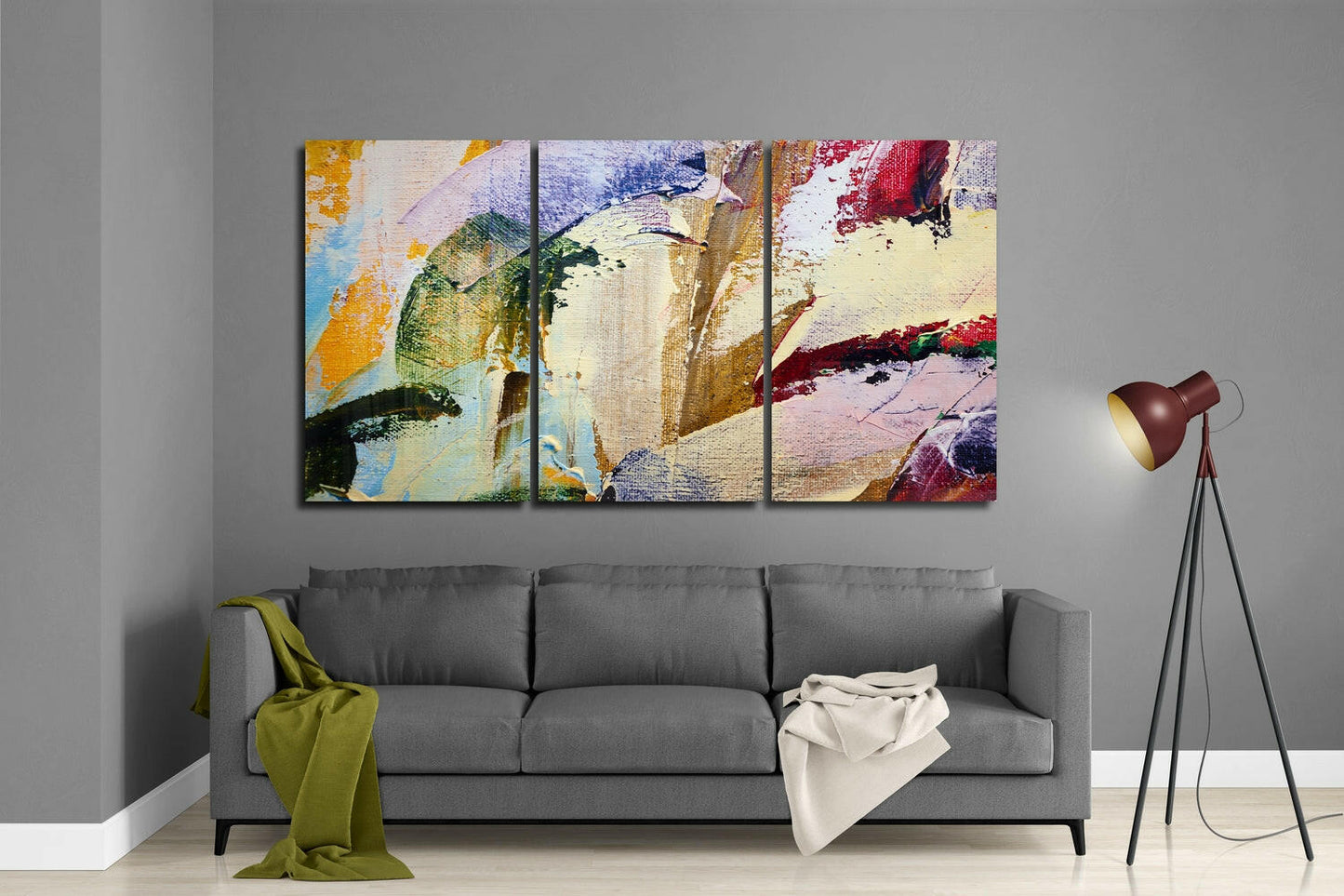 Paint Traces Glass Wall Art