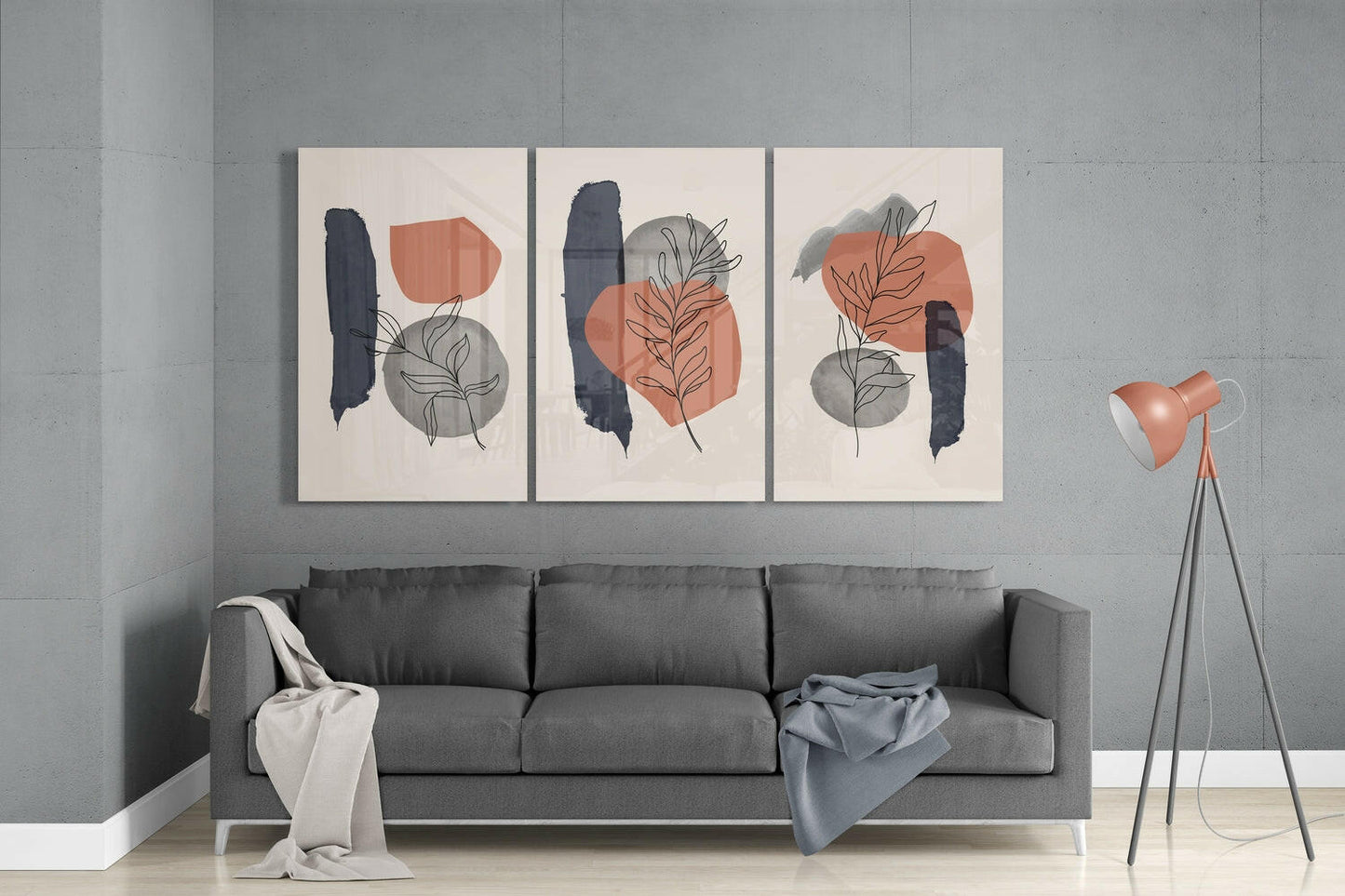 Abstract Shapes 2 Glass Wall Art