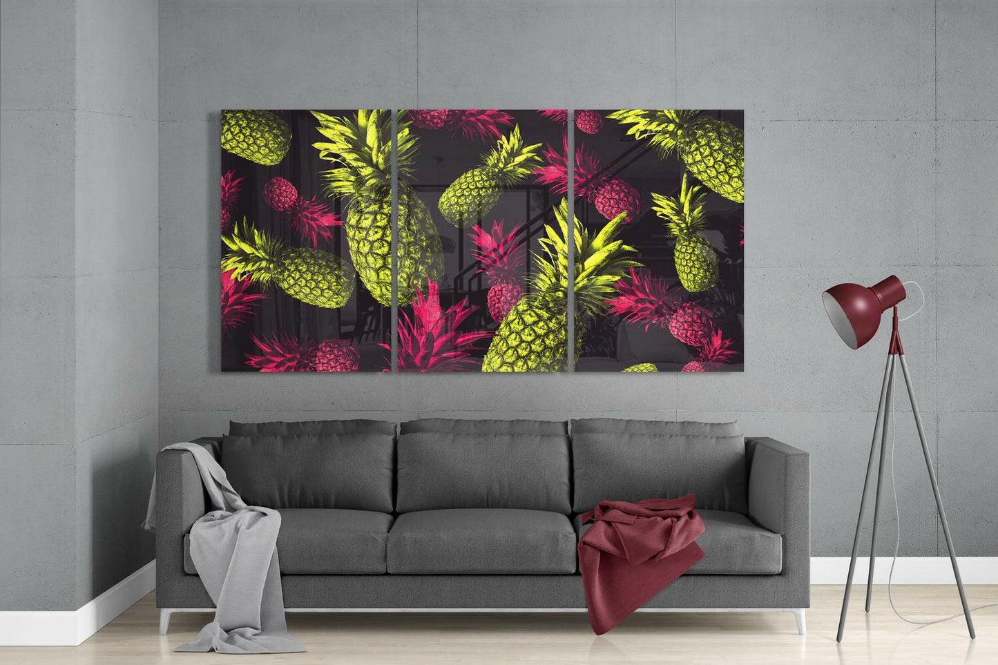Pineapple Glass Wall Art