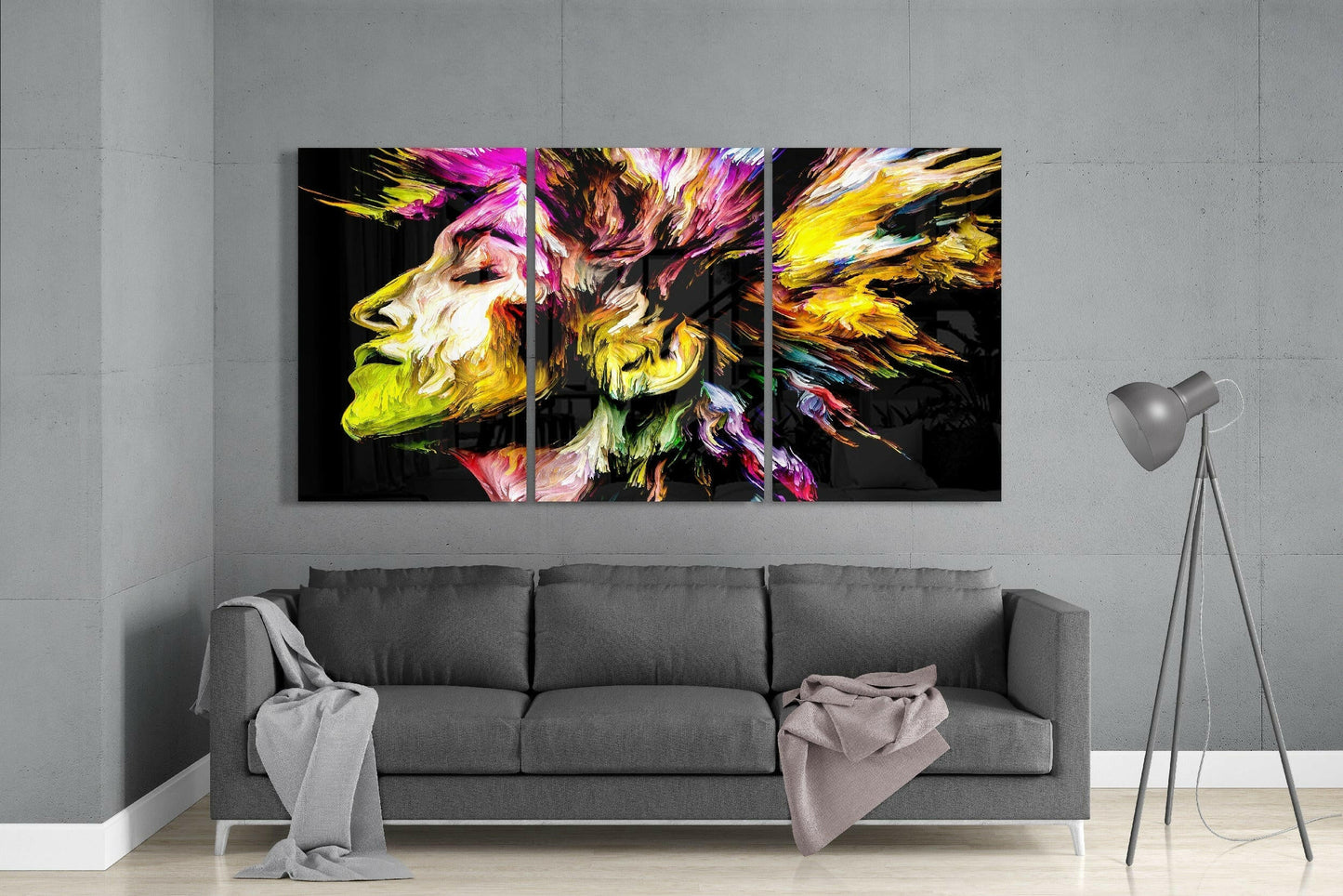 Colorful Peace Glass Wall Art