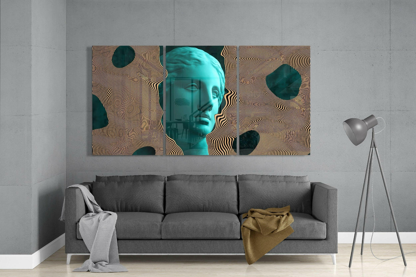 Statue Glass Wall Art