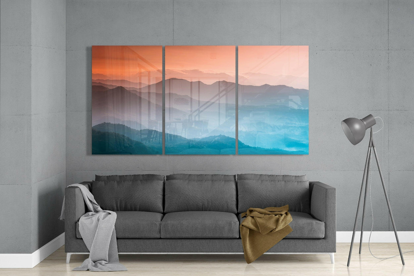 Mountains Glass Wall Art