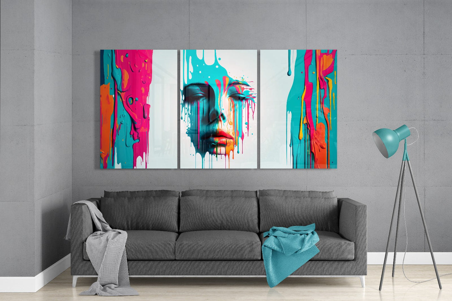 Face of Her Glass Wall Art