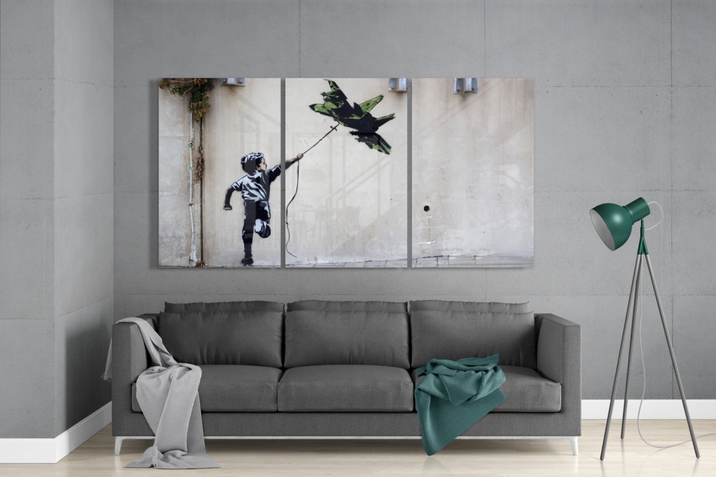 War Kite Glass Wall Art
