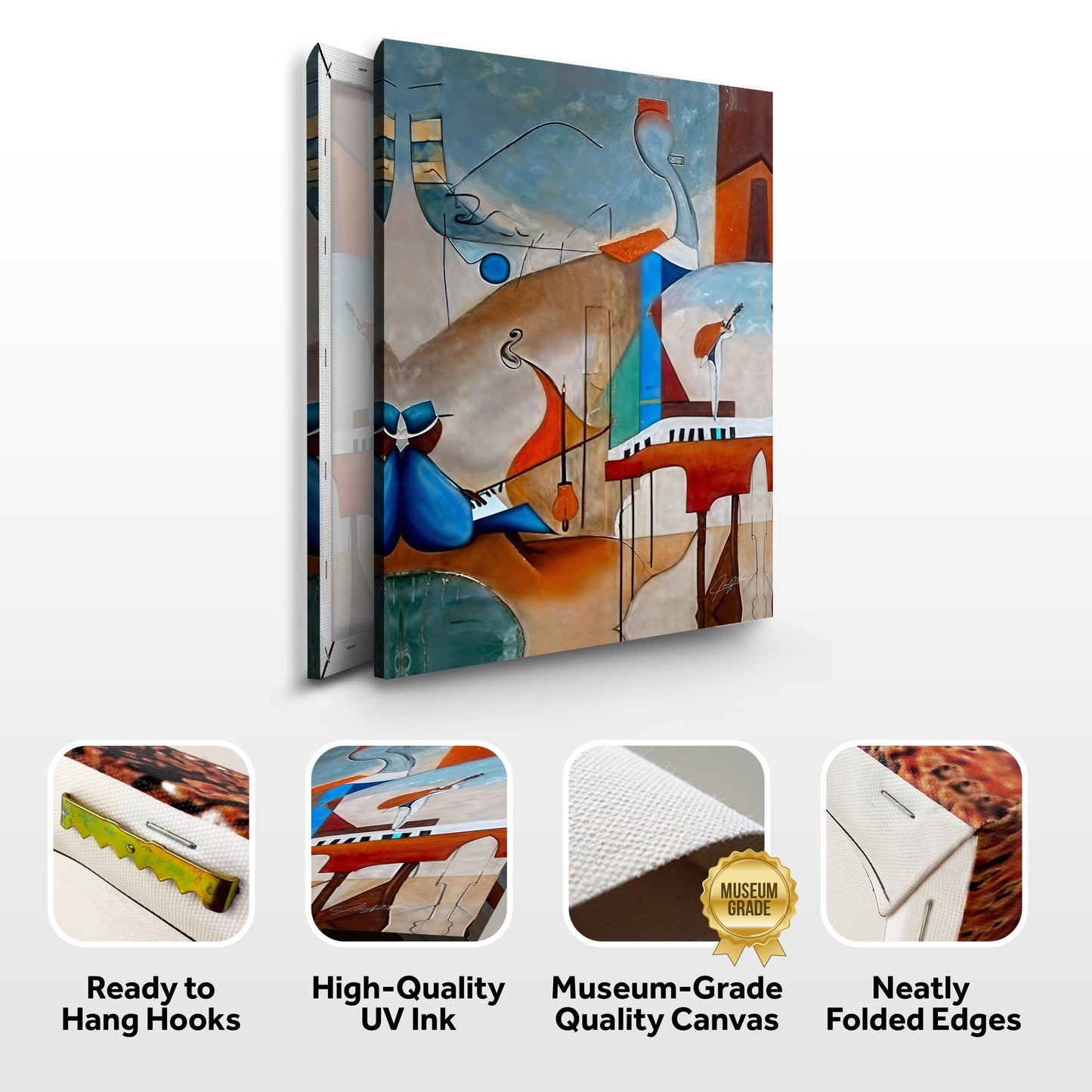 Melodic Abstraction Music Abstract Canvas Wall Art