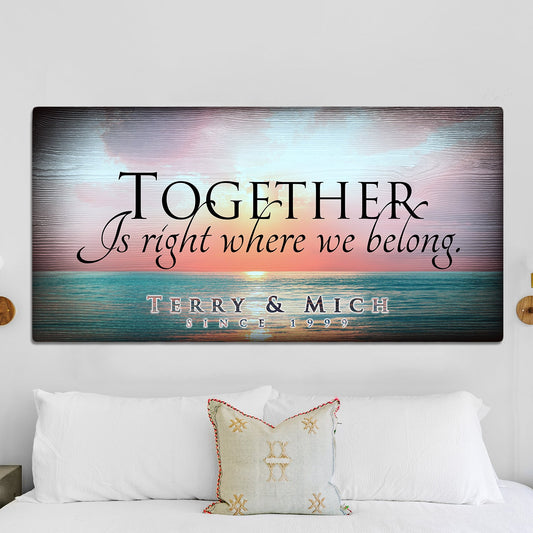 Together Family Canvas Wall Art Sign