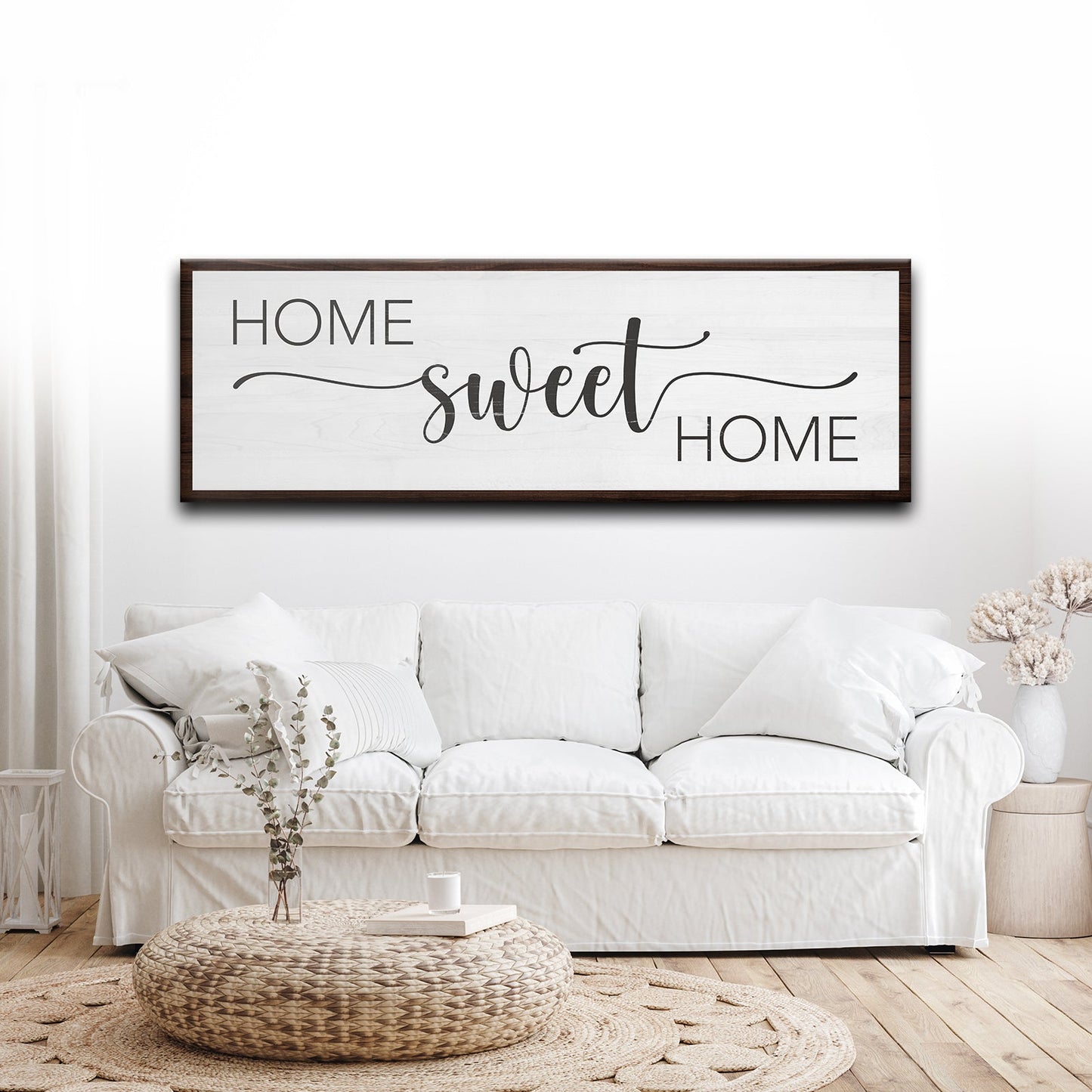 Home Sweet Home Rustic Canvas Sign