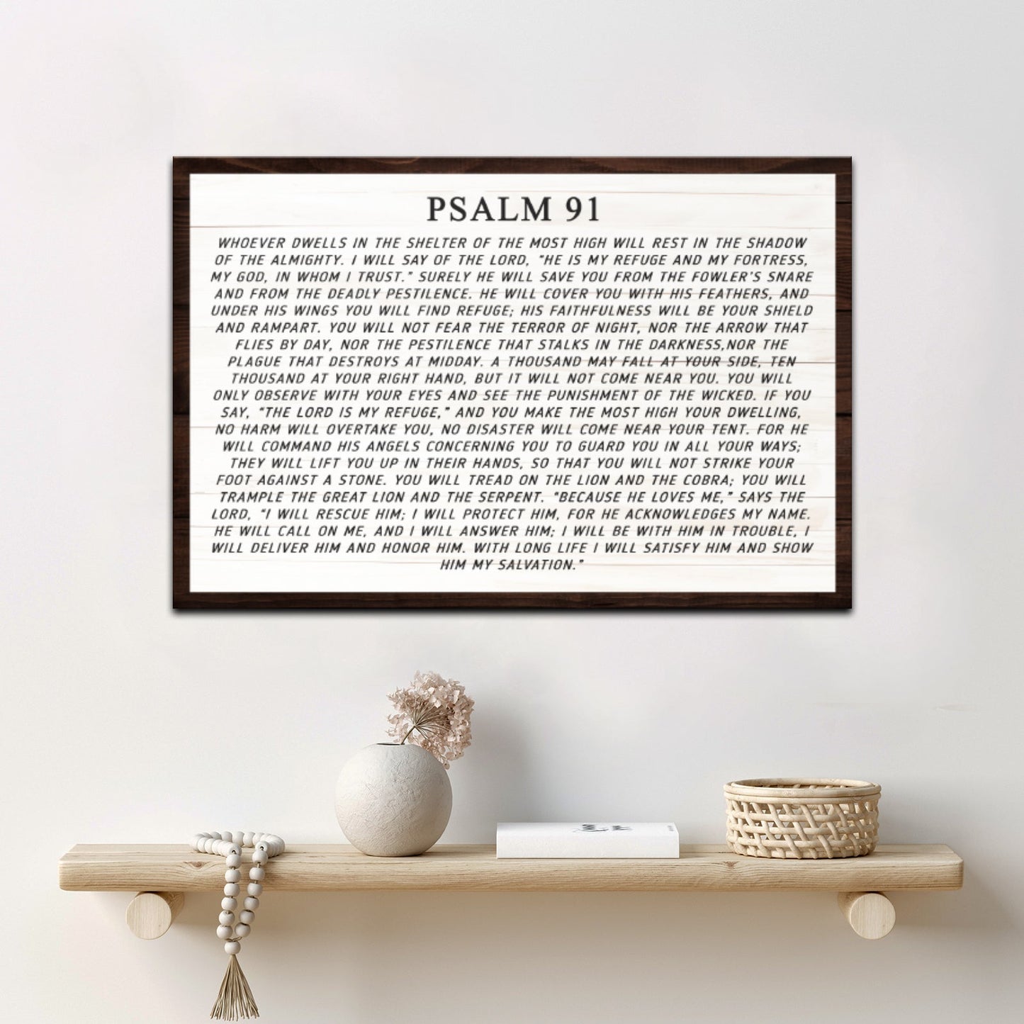 Psalm 91 Whoever Dwells Faith Canvas Sign