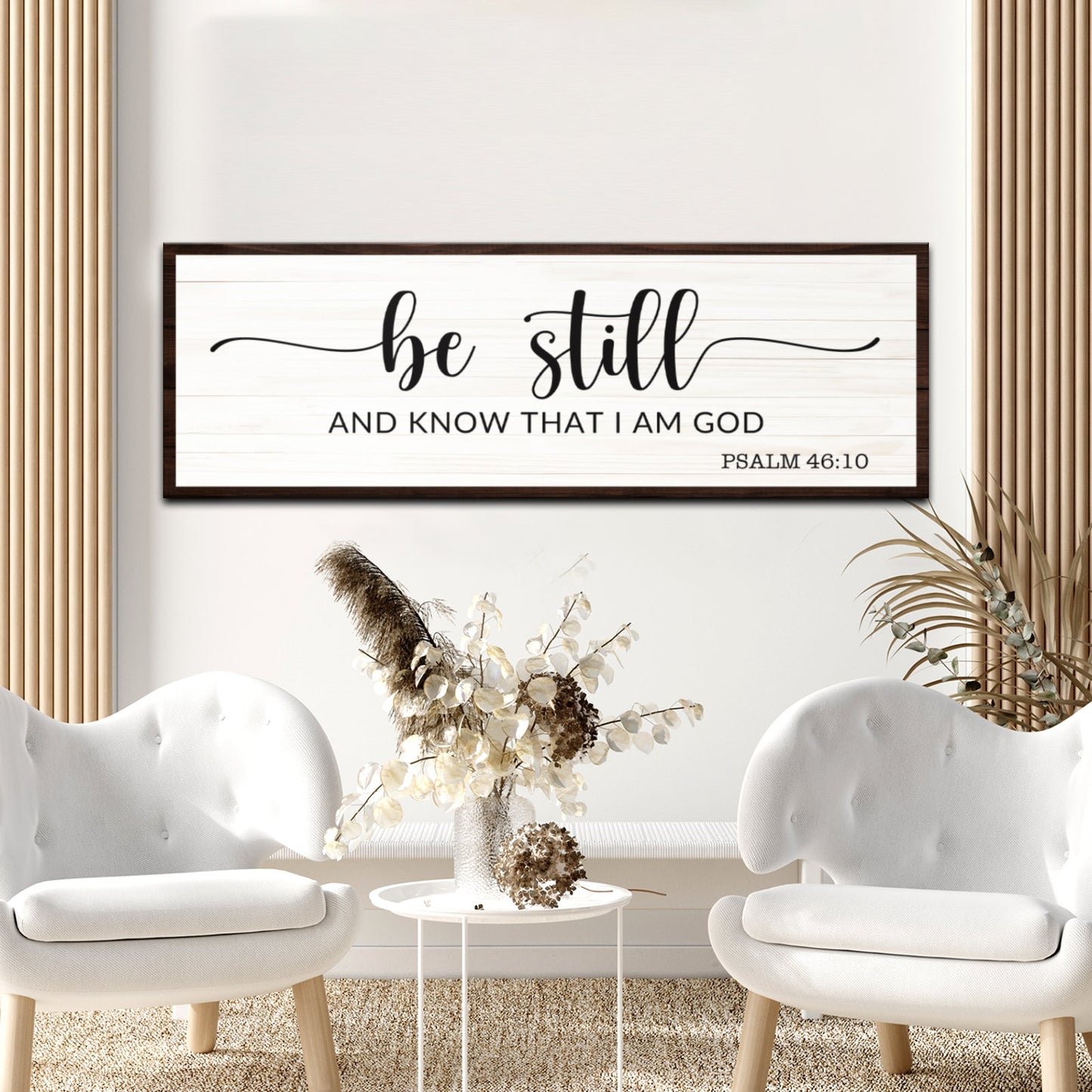 Psalm 46:10 Be Still Faith Canvas Sign