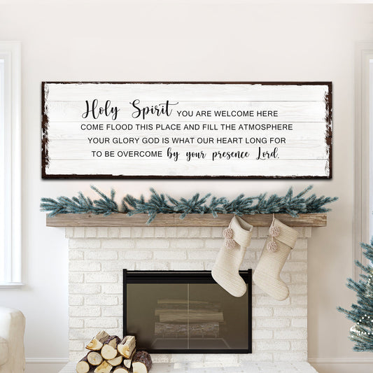 Holy Spirit Rustic Faith Canvas Sign