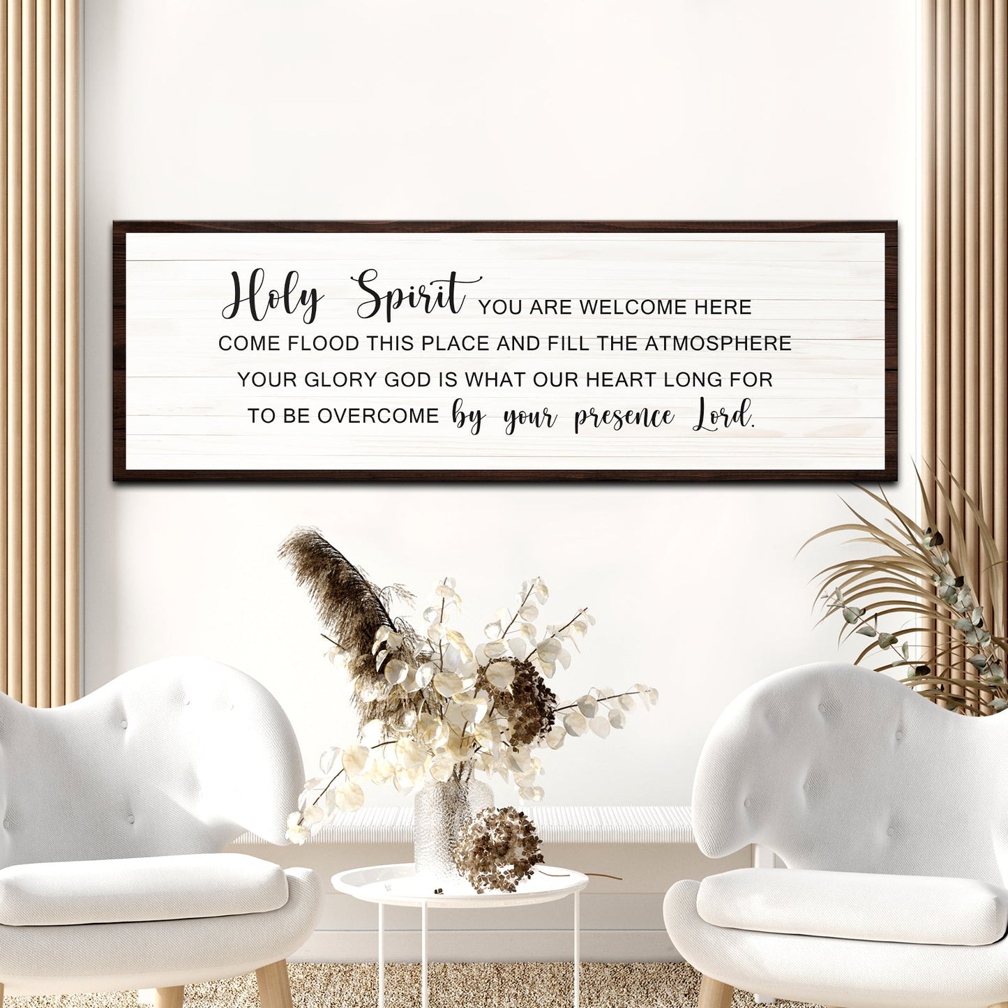 Holy Spirit Rustic Faith Canvas Sign