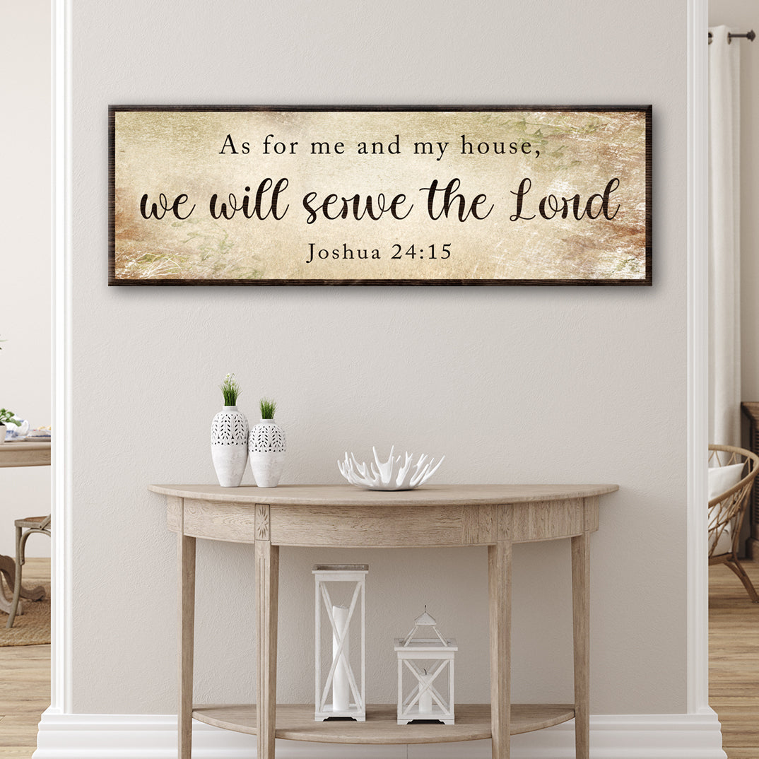 Joshua 24:15 We Will Serve The Lord Faith Canvas Wall Art