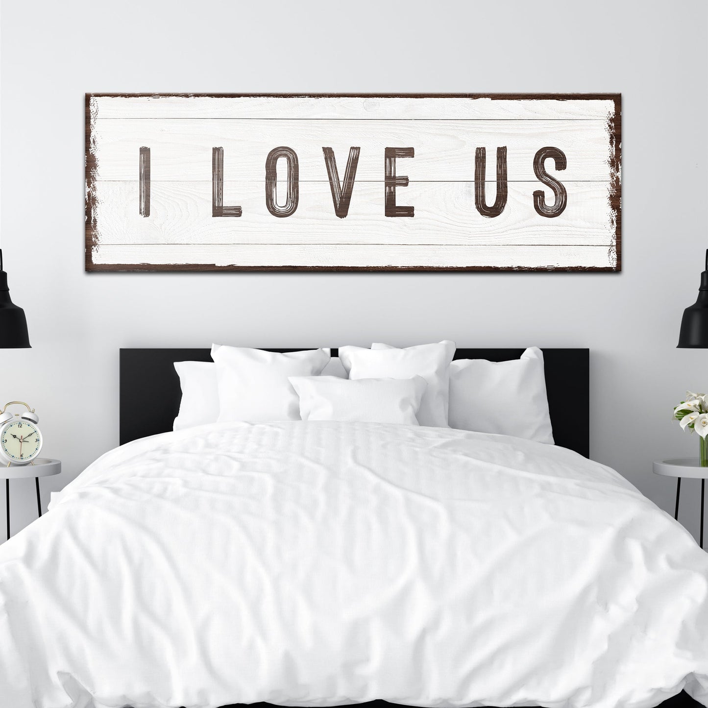 I Love Us Couple Canvas Sign