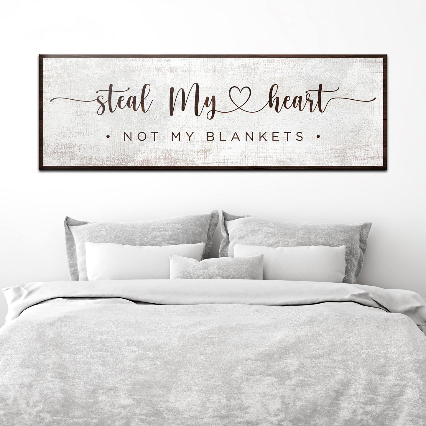 Steal My Heart Not My Blanket Couple Canvas Sign