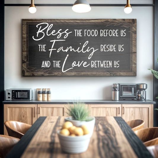 Bless the Food Before Us Canvas Wall Art