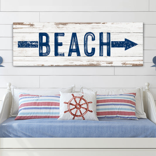 Beach Arrow canvas shown in a styled room setting, view 2