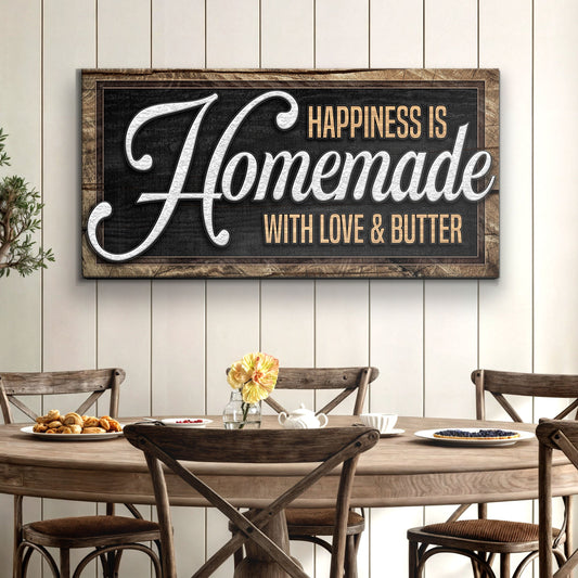 Happiness Is Homemade Kitchen Canvas Wall Art II