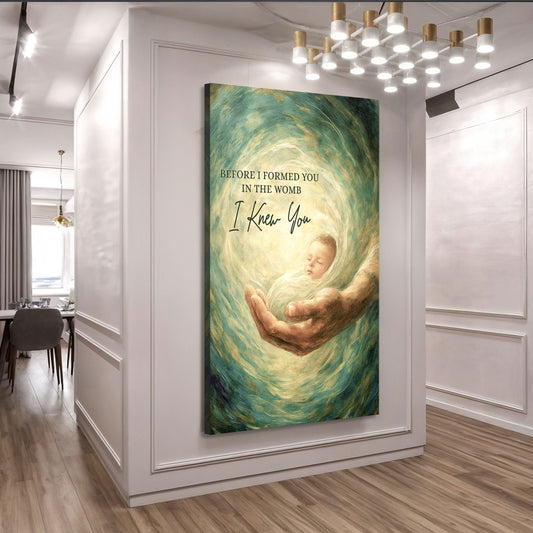 Before I Formed You Swirl canvas shown in a styled room setting, view 2