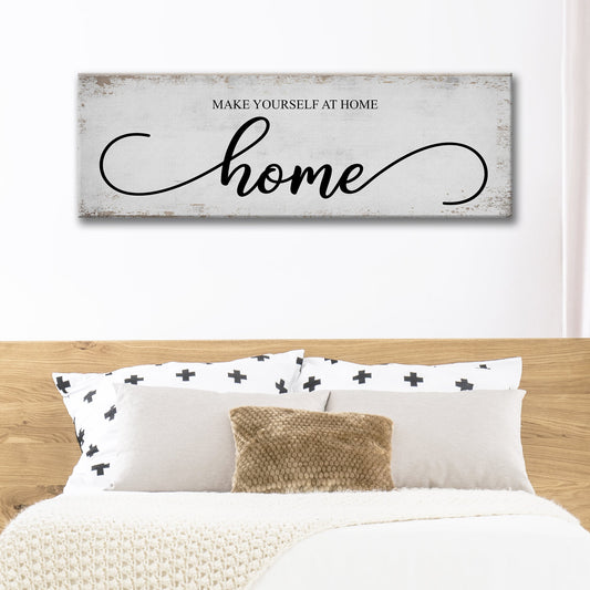 Make Yourself At Home Welcome Canvas Sign