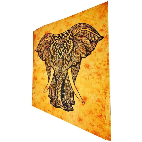 Indian Elephant Tapestry Boho Cotton Wall Hanging