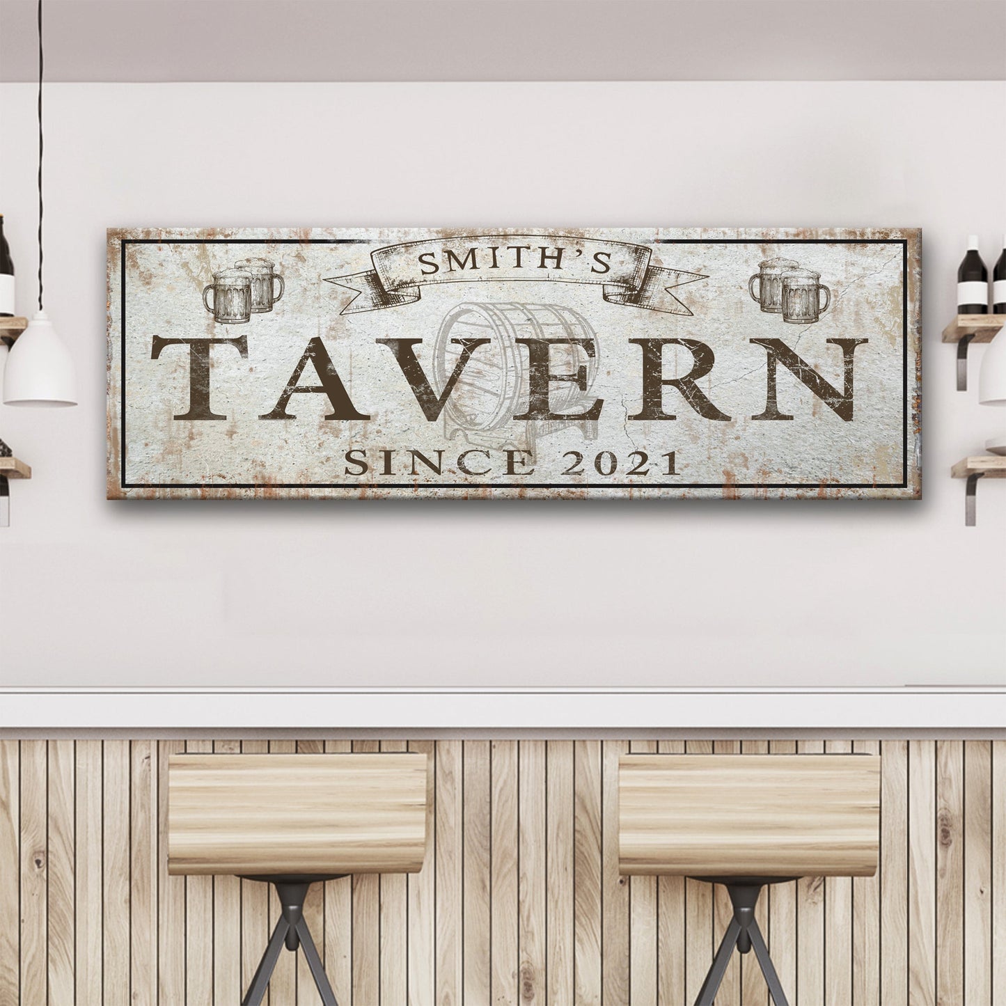 Family Tavern Personalized Canvas Sign
